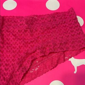 PINK Victoria's Secret Lace Panties in Bold Pink
